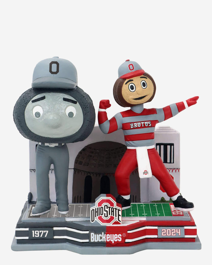 Brutus Buckeye Ohio State Buckeyes Then and Now Mascot Bobblehead FOCO - FOCO.com