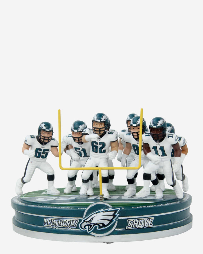 Philadelphia Eagles Brotherly Shove Mini Bobblehead Scene FOCO - FOCO.com