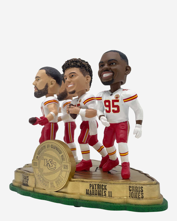 Kansas City Chiefs Sixth Consecutive AFC Championship Game Mini Bobblehead Scene FOCO - FOCO.com