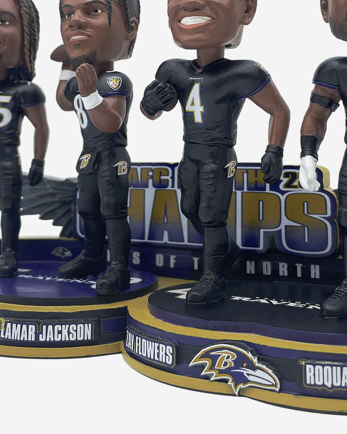 Baltimore Ravens 2023 AFC North Division Champions Mini Bobblehead Scene FOCO - FOCO.com