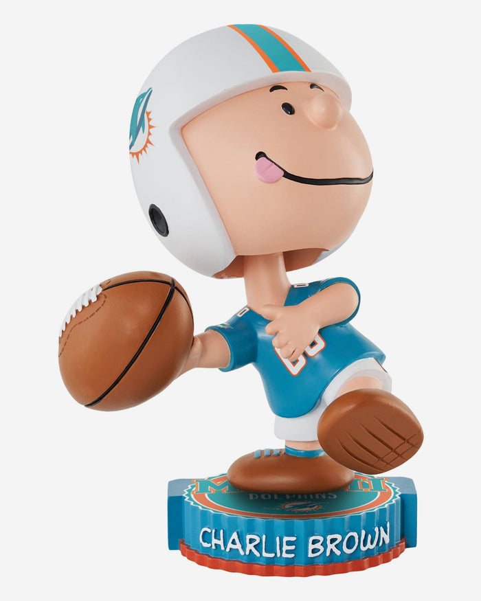 Miami Dolphins Charlie Brown Peanuts Bighead Bobblehead FOCO - FOCO.com