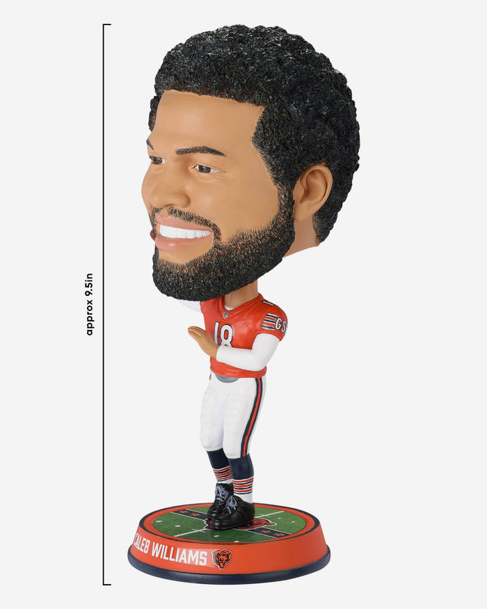 Caleb Williams Chicago Bears Orange Jersey Field Stripe Bighead Bobblehead FOCO - FOCO.com