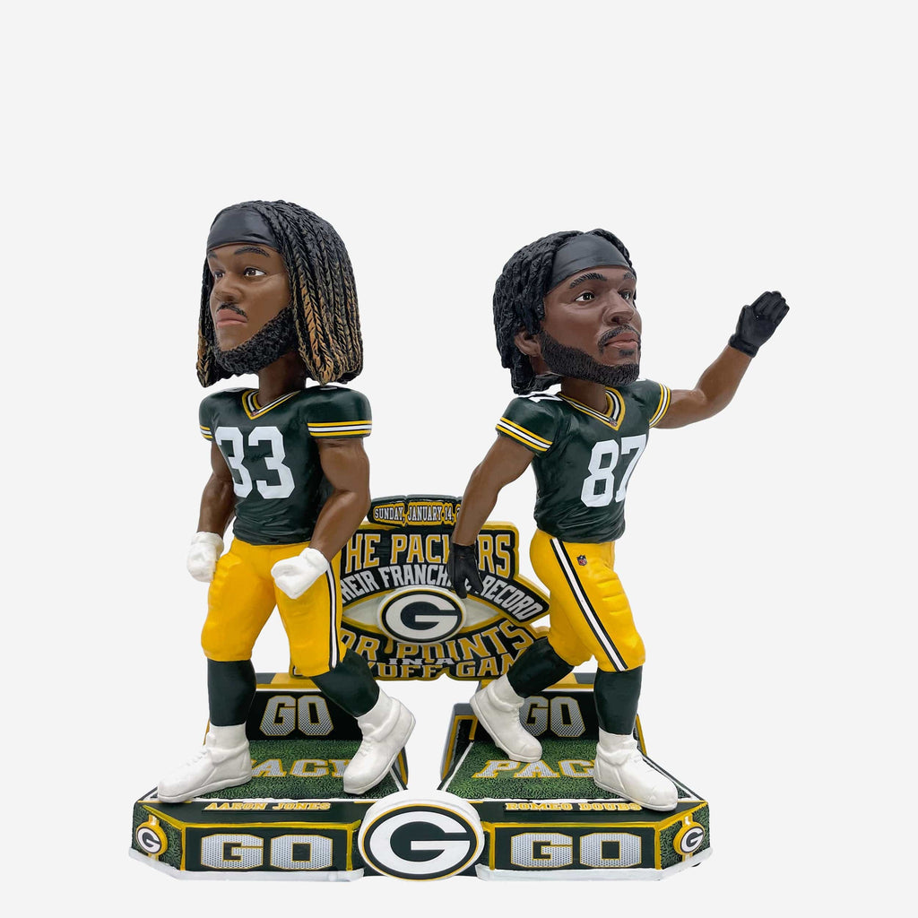 Aaron Jones & Romeo Doubs Green Bay Packers Gamebreaker Dual Bobblehead FOCO - FOCO.com