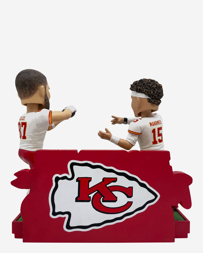 Patrick Mahomes & Travis Kelce Kansas City Chiefs Postseason Duo Touchdown Record Bobblehead FOCO - FOCO.com