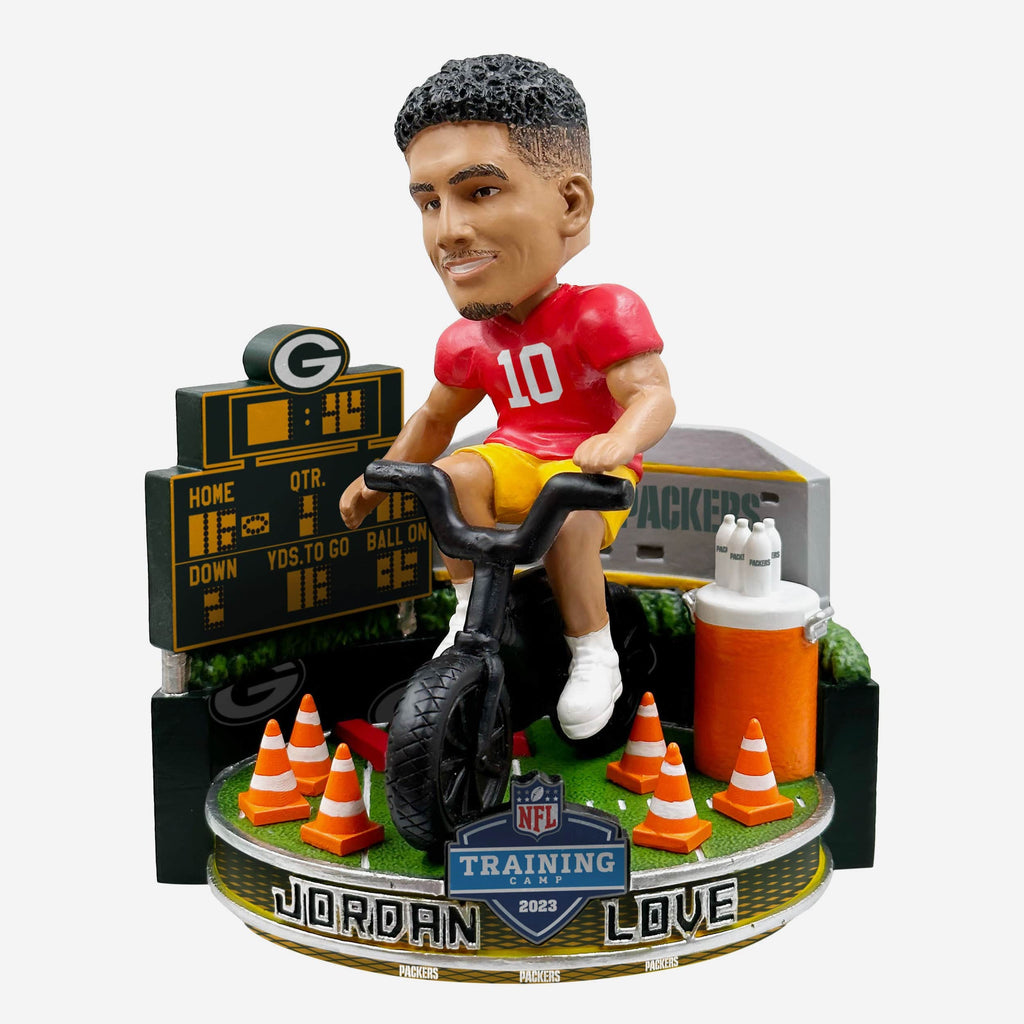 Jordan Love Green Bay Packers 2023 Training Camp Mini Bobblehead Scene FOCO