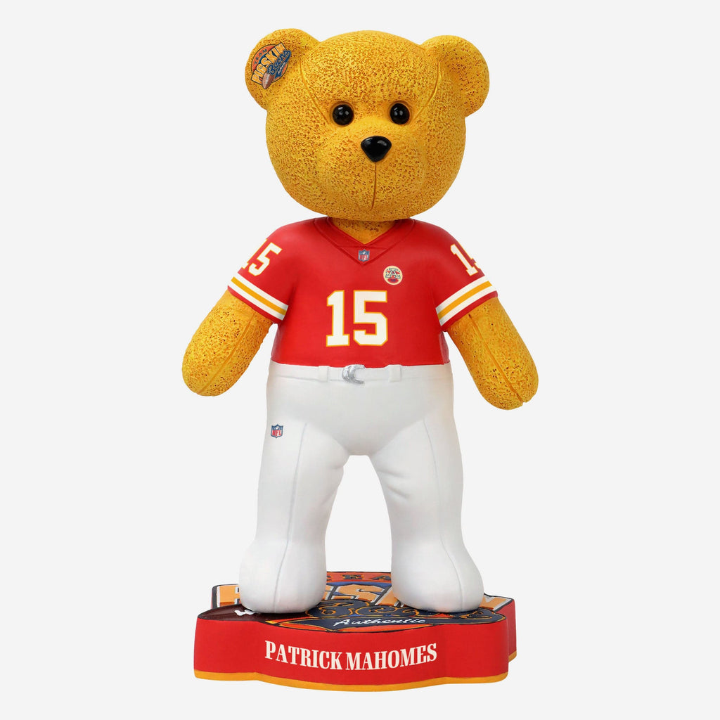 Patrick Mahomes Kansas City Chiefs Team Beans Player Bear Bobblehead FOCO - FOCO.com