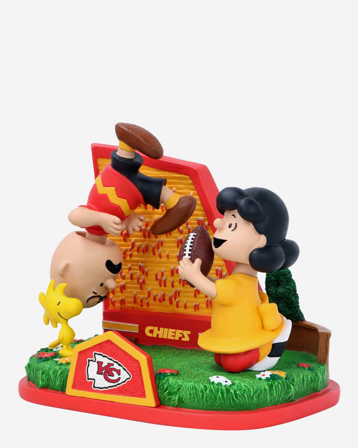 Kansas City Chiefs Peanuts Football Kickoff Mini Bobblehead Scene FOCO - FOCO.com