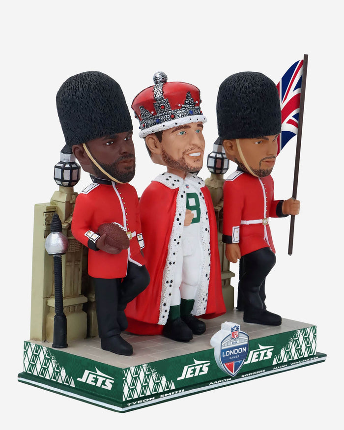 New York Jets 2024 International Game Guardsman Mini Bobblehead Scene FOCO - FOCO.com