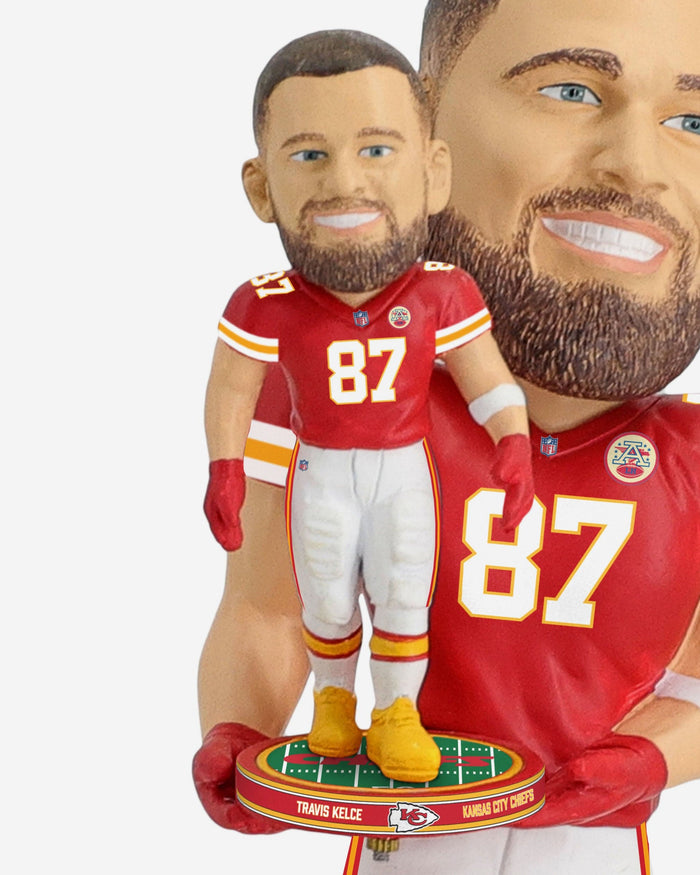 Travis Kelce Kansas City Chiefs Bobble Dubblz Bobblehead FOCO - FOCO.com