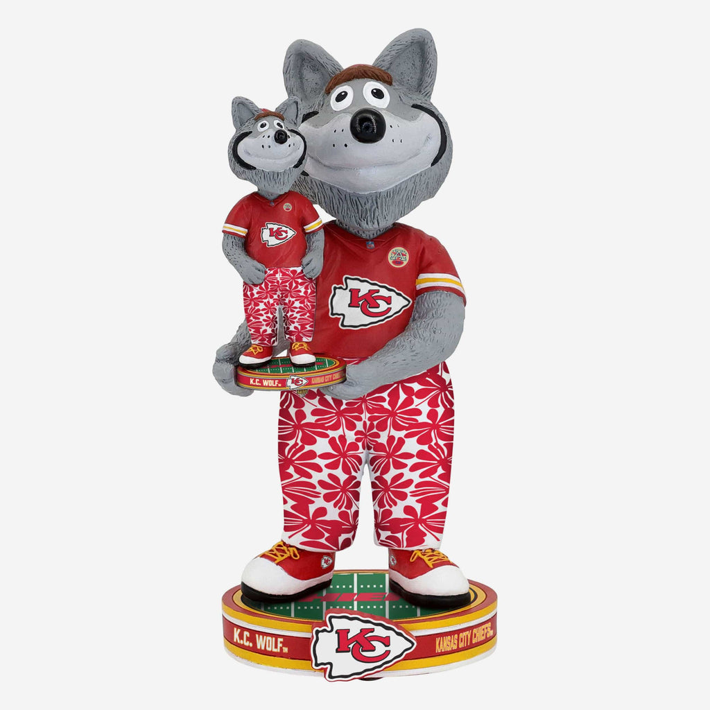 KC Wolf Kansas City Chiefs Bobble Dubblz Mascot Bobblehead FOCO - FOCO.com