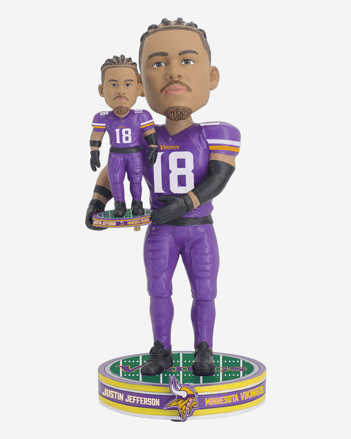 Justin Jefferson Minnesota Vikings Bobble Dubblz Bobblehead FOCO - FOCO.com