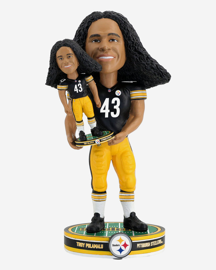 Troy Polamalu Pittsburgh Steelers Bobble Dubblz Bobblehead FOCO - FOCO.com