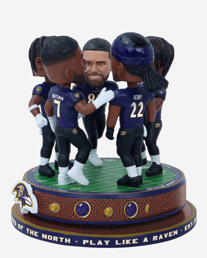 Baltimore Ravens Huddle Spinner Mini Bobblehead Scene FOCO - FOCO.com