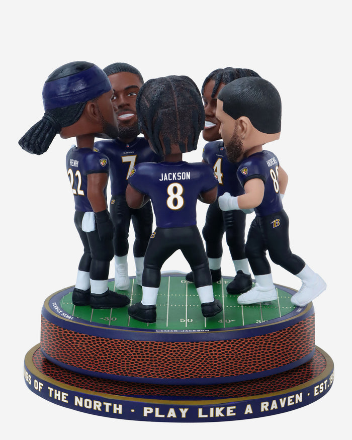 Baltimore Ravens Huddle Spinner Mini Bobblehead Scene FOCO - FOCO.com