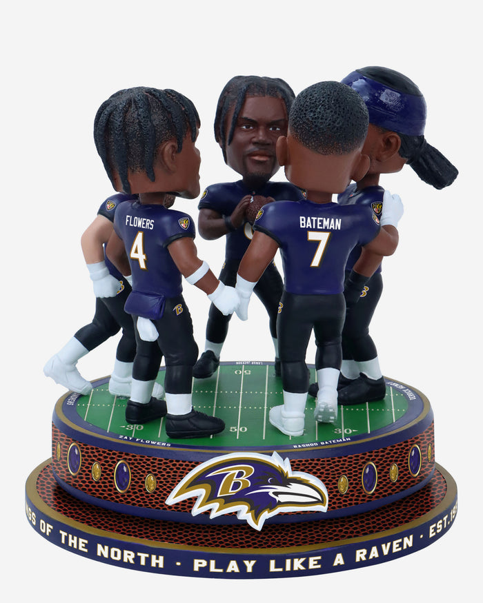 Baltimore Ravens Huddle Spinner Mini Bobblehead Scene FOCO - FOCO.com