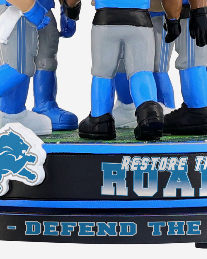 Detroit Lions Huddle Spinner Mini Bobblehead Scene