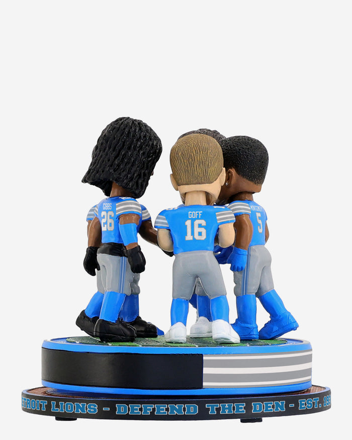 Detroit Lions Huddle Spinner Mini Bobblehead Scene