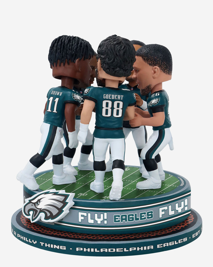 Philadelphia Eagles Huddle Spinner Mini Bobblehead Scene FOCO - FOCO.com