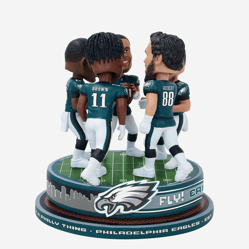 Philadelphia Eagles Huddle Spinner Mini Bobblehead Scene FOCO - FOCO.com