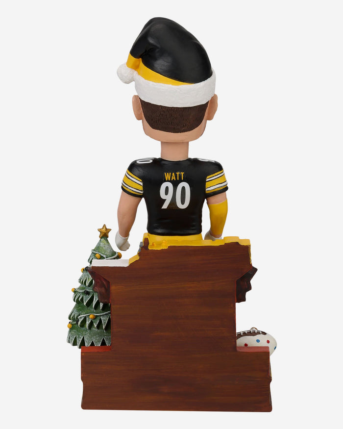 TJ Watt Pittsburgh Steelers Holiday Snowglobe Bobblehead FOCO - FOCO.com