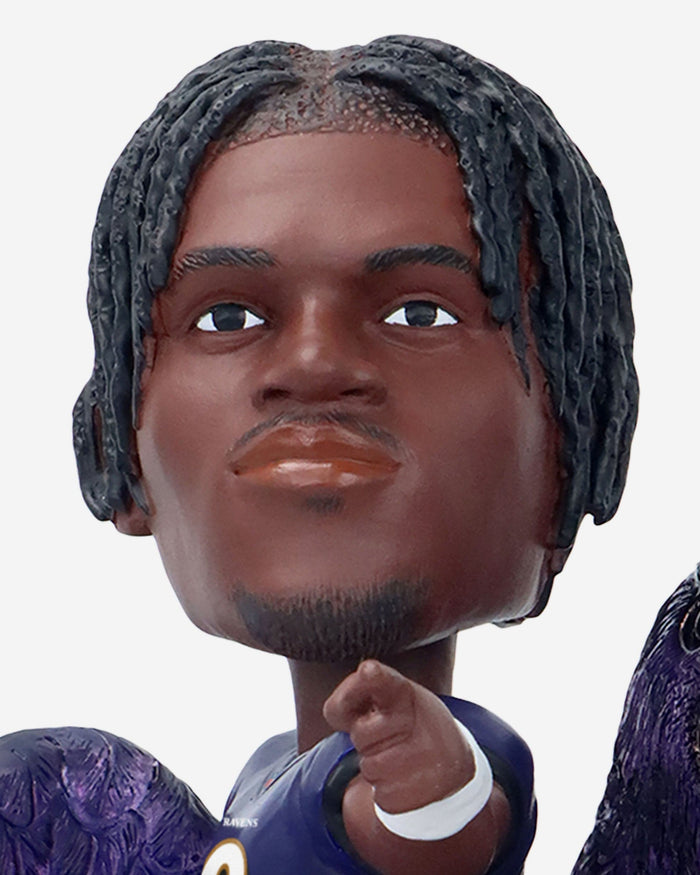 Lamar Jackson Baltimore Ravens Raven Spirit Animal Bobblehead FOCO - FOCO.com