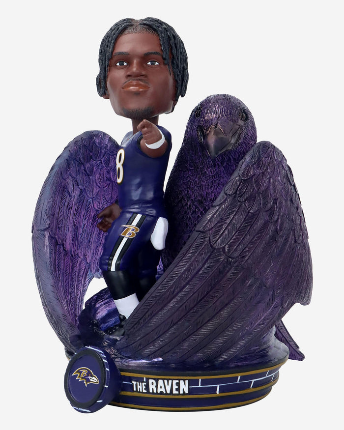 Lamar Jackson Baltimore Ravens Raven Spirit Animal Bobblehead FOCO - FOCO.com