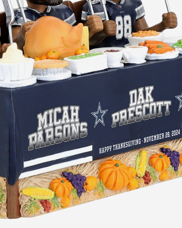 Dallas Cowboys Thanksgiving Feast Mini Bobblehead Scene FOCO - FOCO.com