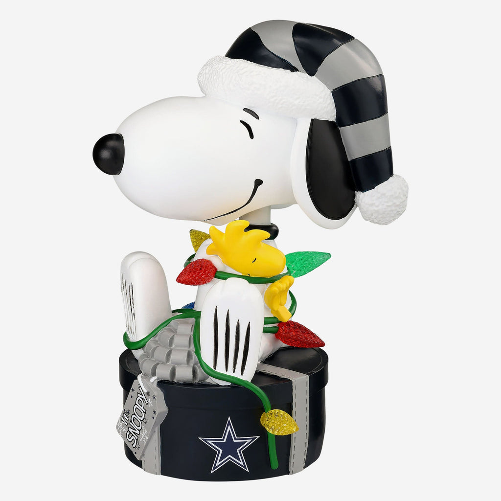 Dallas Cowboys Snoopy & Woodstock Peanuts Christmas Light Up Bobblehead FOCO - FOCO.com