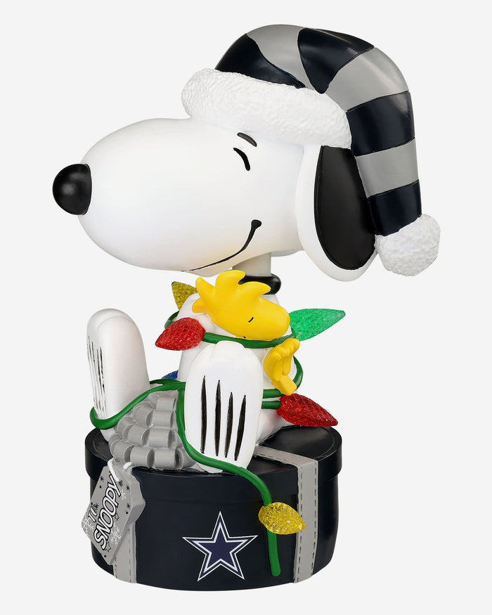 Dallas Cowboys Snoopy & Woodstock Peanuts Christmas Light Up Bobblehead FOCO - FOCO.com