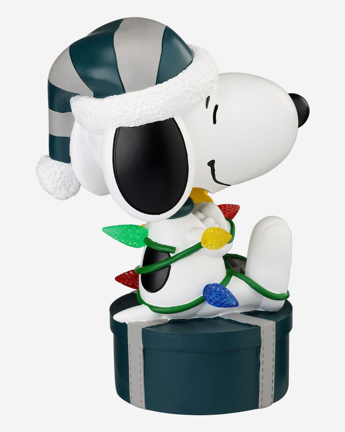 Philadelphia Eagles Snoopy & Woodstock Peanuts Christmas Light Up Bobblehead FOCO - FOCO.com