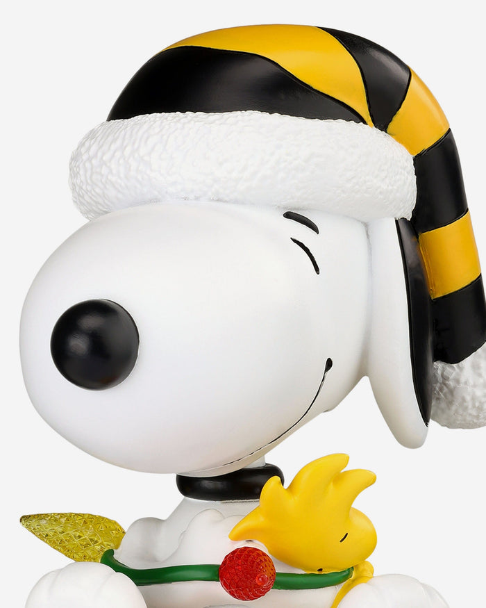 Pittsburgh Steelers Snoopy & Woodstock Peanuts Christmas Light Up Bobblehead FOCO - FOCO.com