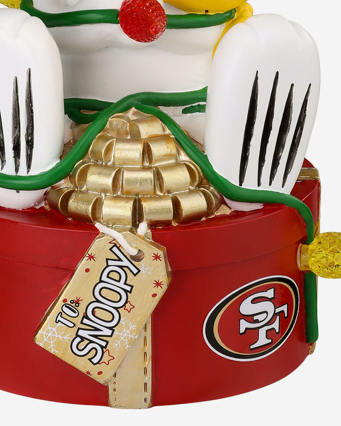 San Francisco 49ers Snoopy & Woodstock Peanuts Christmas Light Up Bobblehead FOCO - FOCO.com