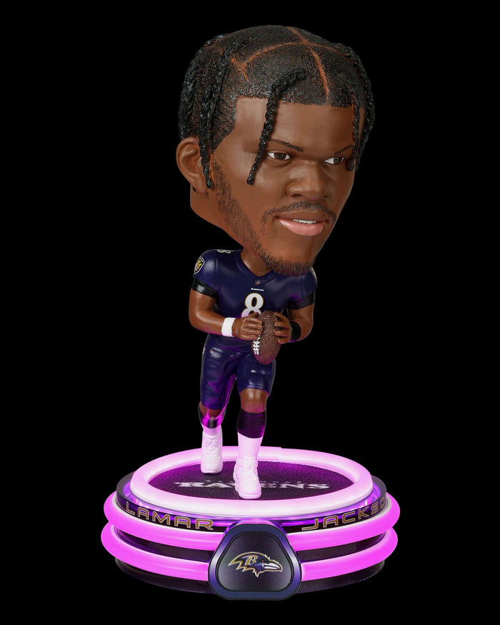 Lamar Jackson Baltimore Ravens LED Neon Bighead Bobblehead FOCO - FOCO.com