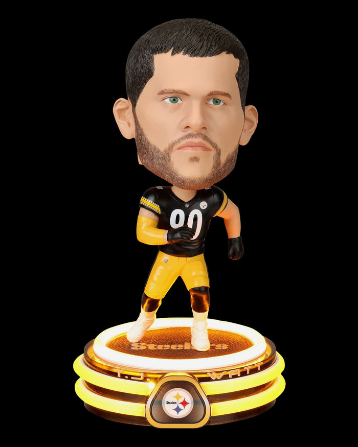 TJ Watt Pittsburgh Steelers LED Neon Bighead Bobblehead FOCO - FOCO.com