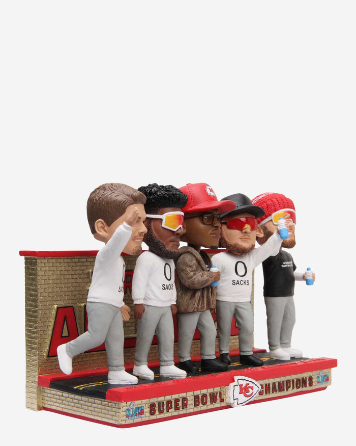 Kansas City Chiefs Super Bowl LVII Champions Offensive Line Zero Sacks Mini Bobblehead Scene FOCO - FOCO.com