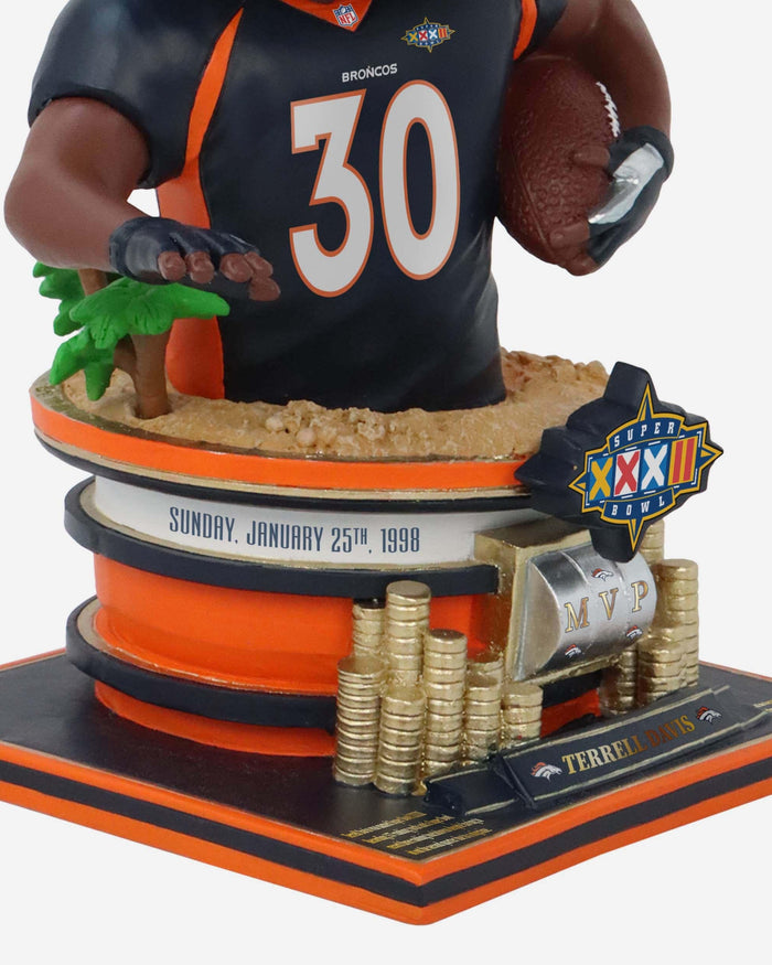 Terrell Davis Denver Broncos Super Bowl XXXII MVP Bust Bighead Bobblehead FOCO - FOCO.com