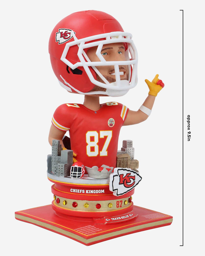 Travis Kelce Kansas City Chiefs Bust Bighead Bobblehead FOCO - FOCO.com