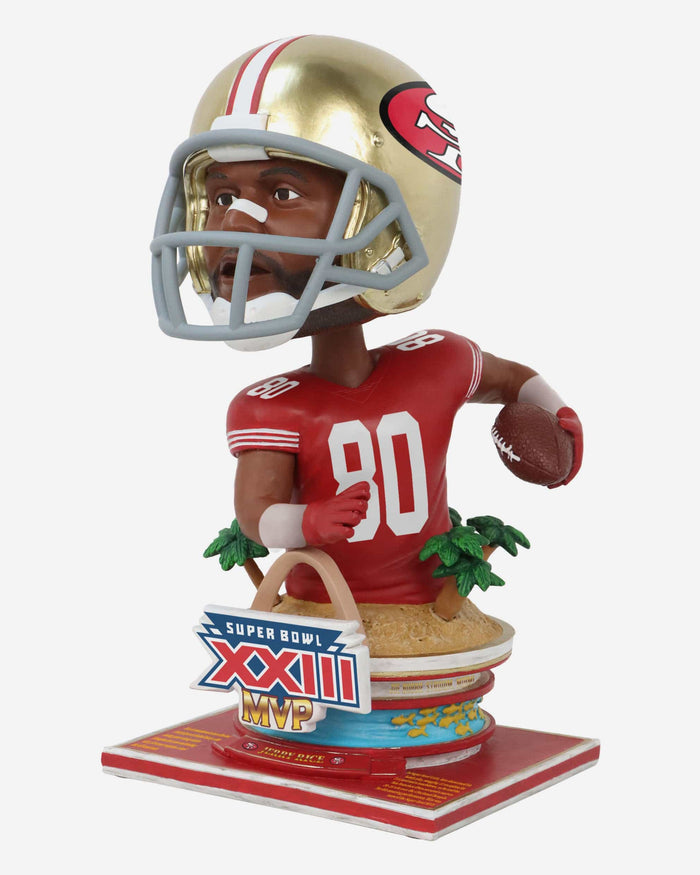 Jerry Rice San Francisco 49ers Super Bowl XXIII MVP Bust Bighead Bobblehead FOCO - FOCO.com