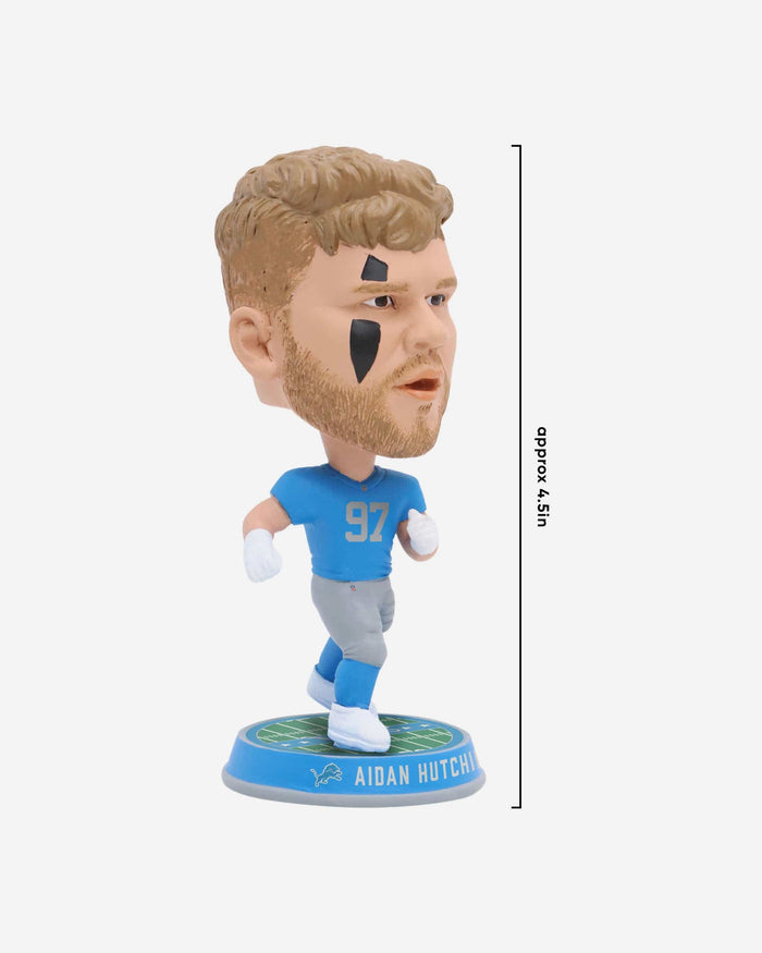 Aidan Hutchinson Detroit Lions Retro Uniform Field Stripe Mini Bighead Bobblehead FOCO - FOCO.com