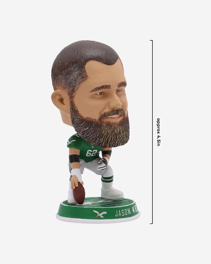 Jason Kelce Philadelphia Eagles Kelly Green Uniform Field Stripe