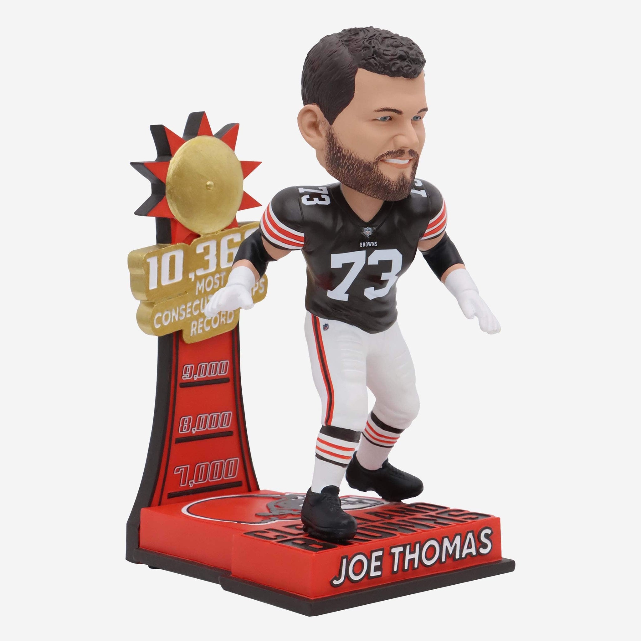 Cleveland Browns' Joe Thomas snap-streak record immortalized in bobblehead  