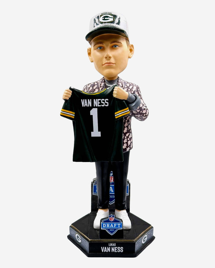 Lukas Van Ness Green Bay Packers 2023 Draft Pick Bobblehead FOCO - FOCO.com