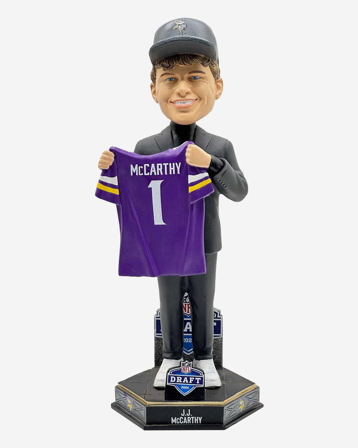 JJ McCarthy Minnesota Vikings 2024 Draft Pick Bobblehead