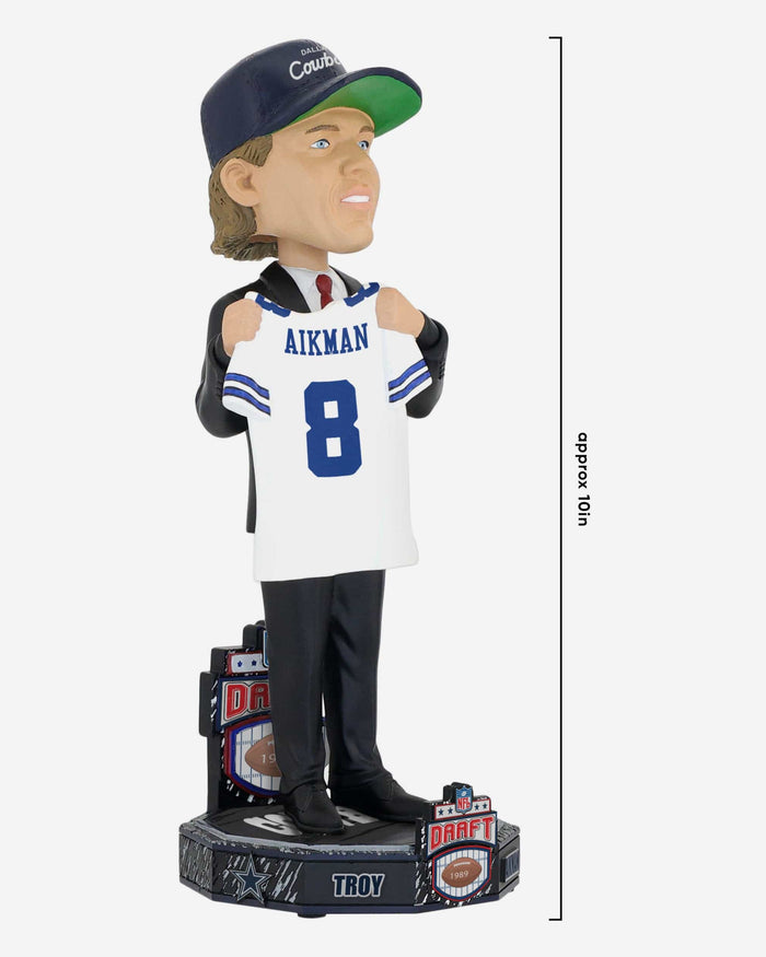 Troy Aikman Dallas Cowboys 1989 Draft Pick Bobblehead FOCO - FOCO.com