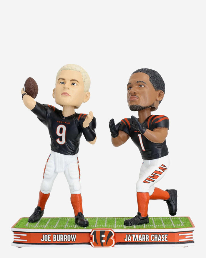 Joe Burrow & Ja'Marr Chase Cincinnati Bengals Field Stars Dual Bobblehead FOCO - FOCO.com