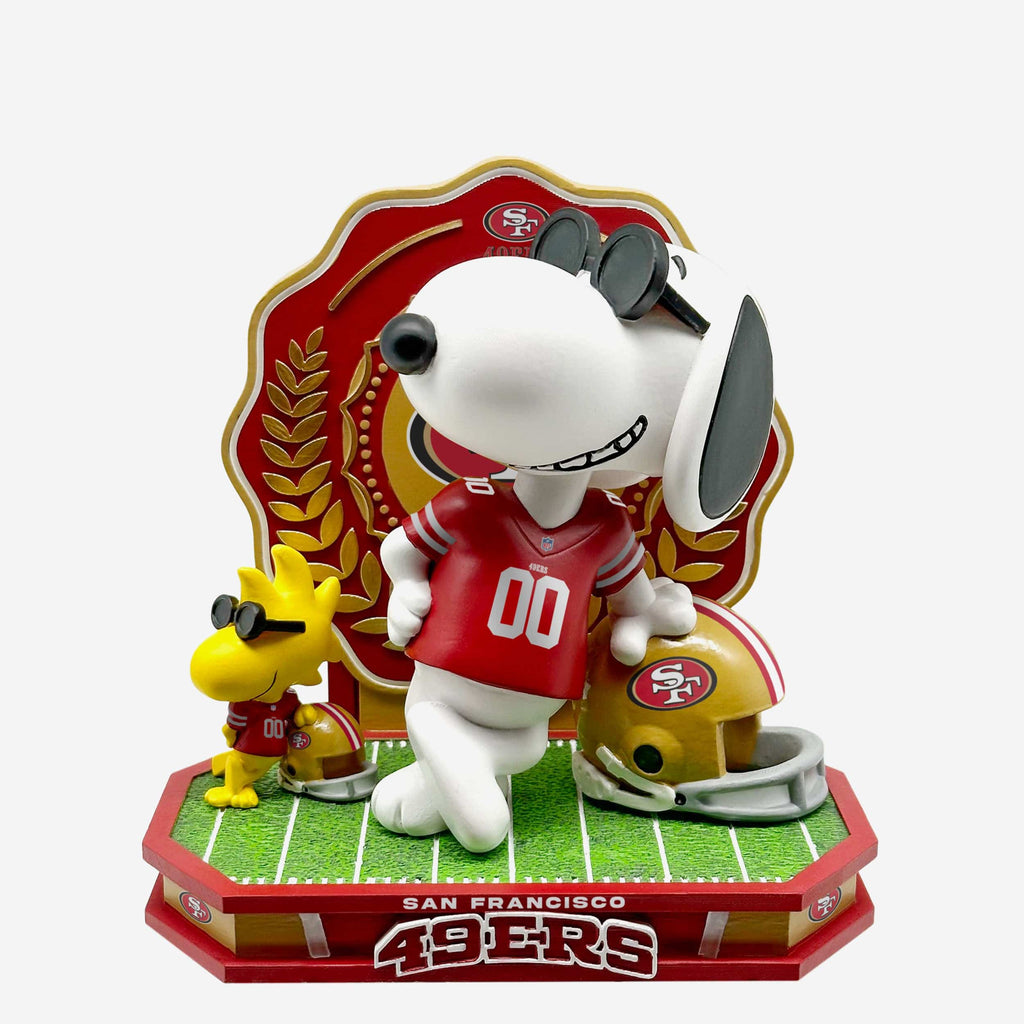 San Francisco 49ers Snoopy & Woodstock Joe Cool Peanuts Dual Bobblehead FOCO - FOCO.com