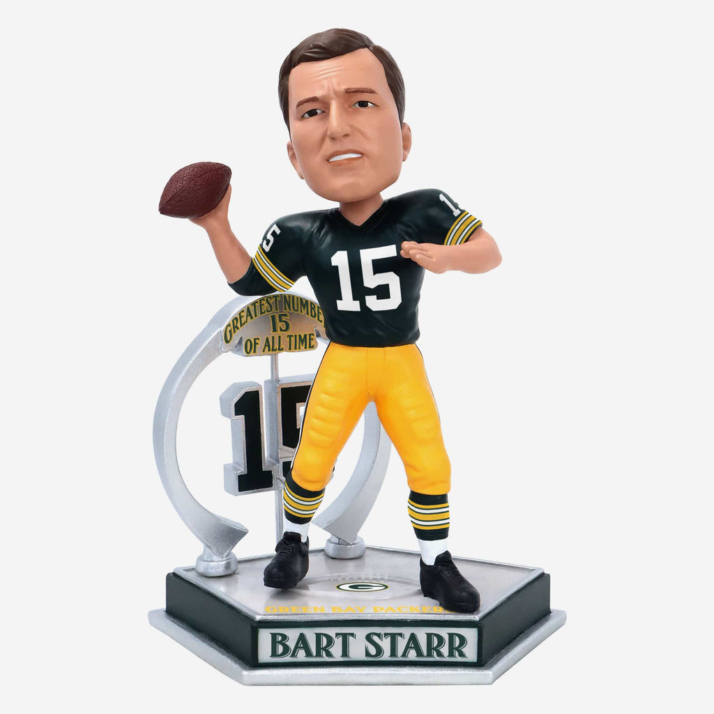 Bart Starr Green Bay Packers Legendary Number 15 Bobblehead FOCO - FOCO.com