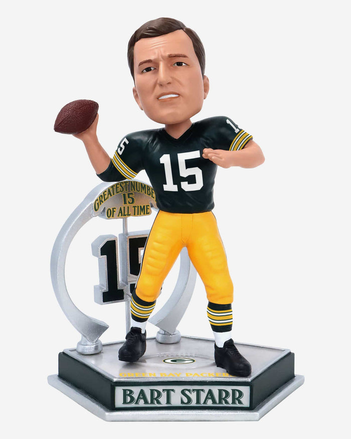 Bart Starr Green Bay Packers Legendary Number 15 Bobblehead FOCO - FOCO.com