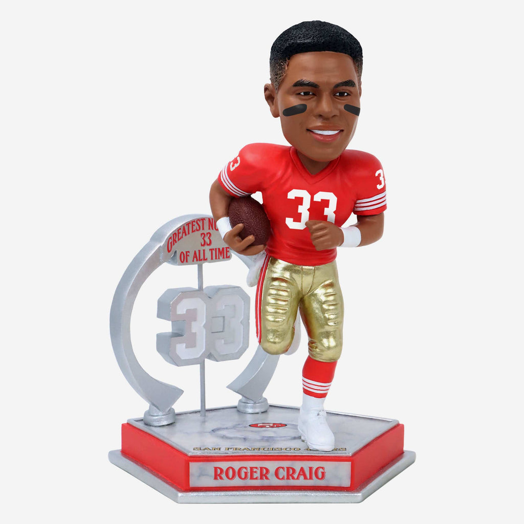 Roger Craig San Francisco 49ers Legendary Number 33 Bobblehead FOCO - FOCO.com