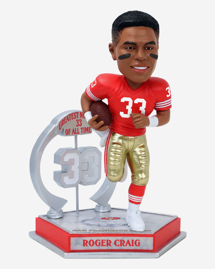 Roger Craig San Francisco 49ers Legendary Number 33 Bobblehead FOCO - FOCO.com